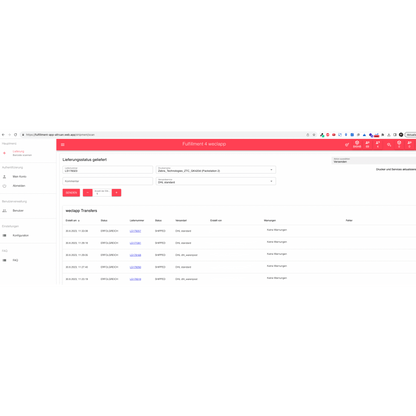 Screenshot of the Altruan PackMaster App interface for fulfillment management with tabs like 'Planning', 'Shipping Label Creation', and others, as well as a section for entering order details such as order number, etc.