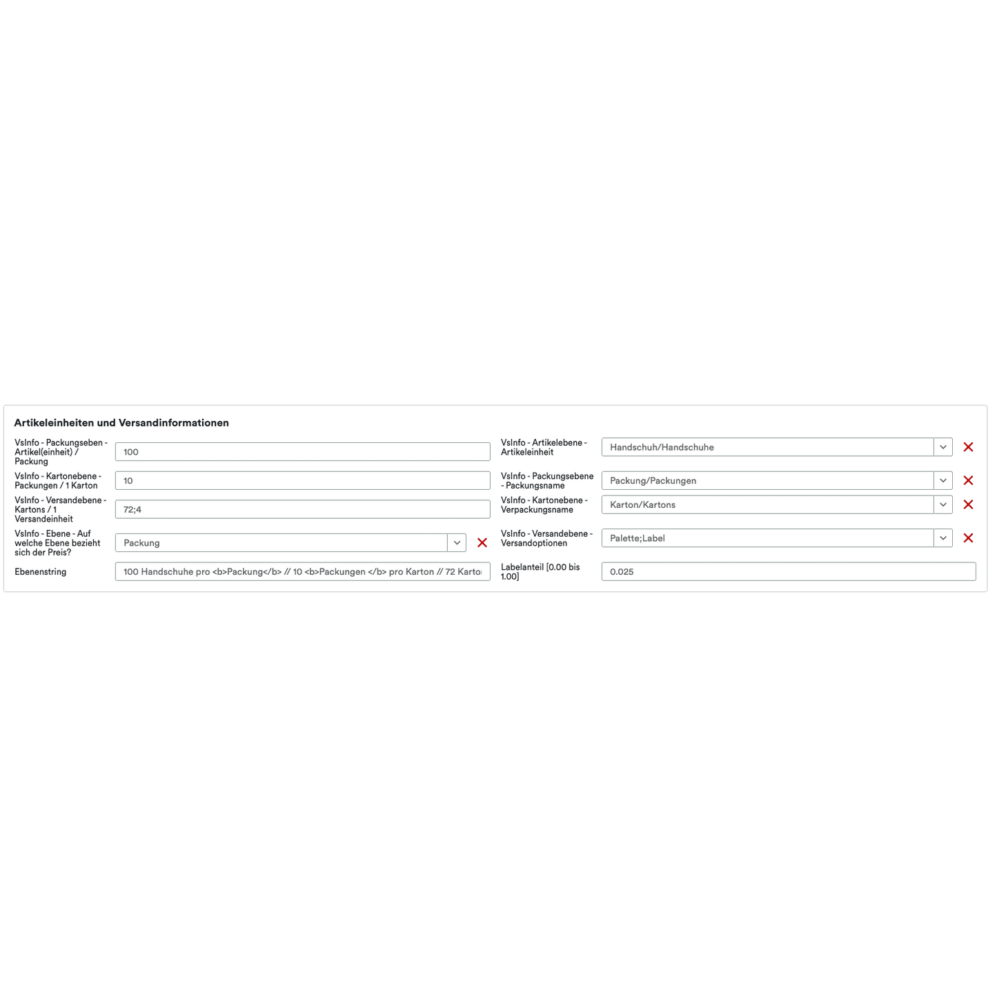 A screenshot of a data table with various information on Altruan ASINS and UnitTable Sync: Weclapp Packaging Units and Bill of Materials Generator, including numerical values and checkboxes, some marked with a red "x" to indicate issues or errors.