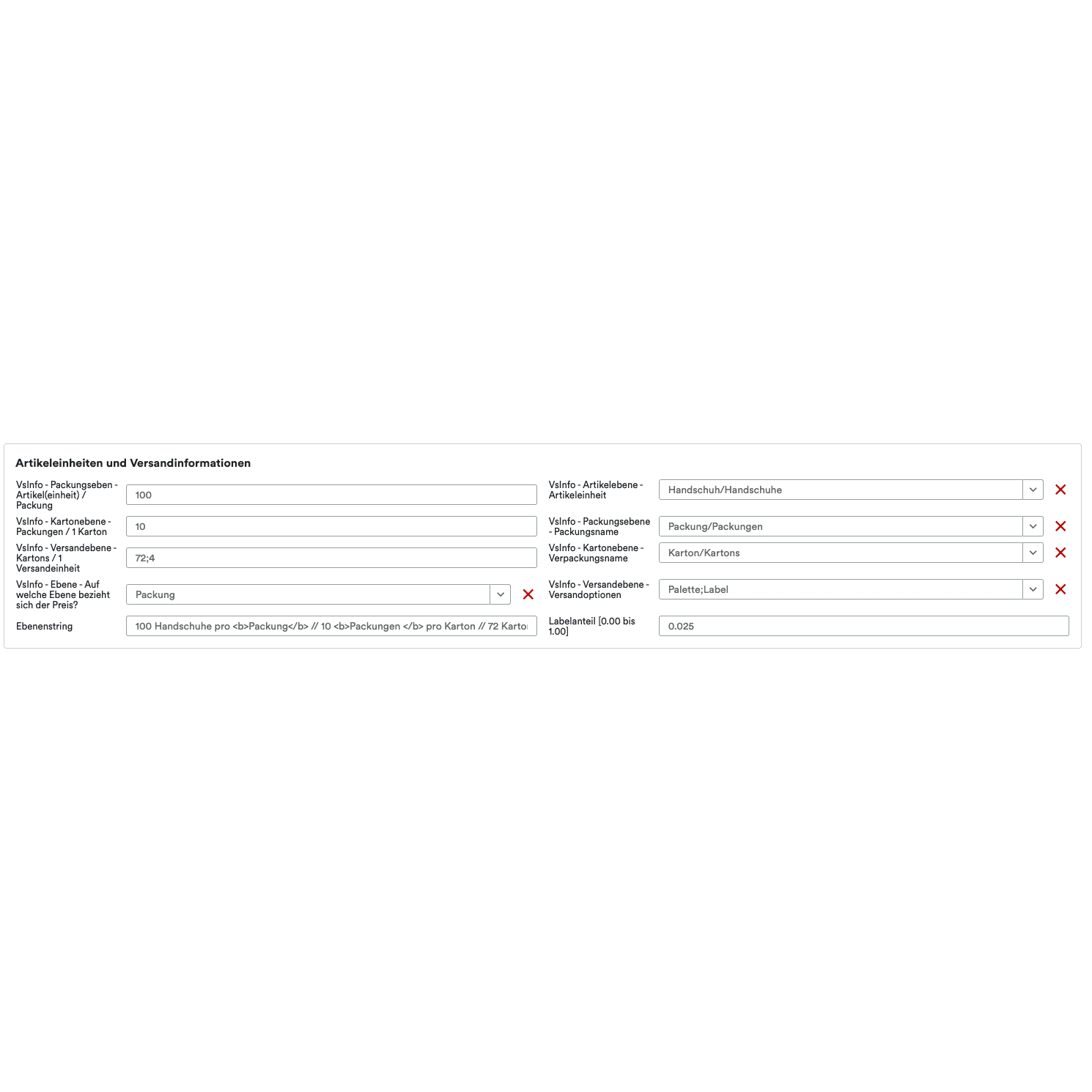 A screenshot of a data table with various information on Altruan ASINS and UnitTable Sync: Weclapp Packaging Units and Bill of Materials Generator, including numerical values and checkboxes, some marked with a red "x" to indicate issues or errors.