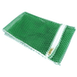 The Novocal laundry net (600 x 900 mm, 100% polyester) in green with a white zipper and golden pull is ideal for delicate laundry or to protect sensitive clothing. Delivery: 1 piece, lying flat on a white background.