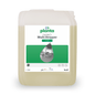 A 5-liter container of Buzil Corridor® Power Stripper P 937, a high-performance universal base cleaning floor cleaning solution from BUZIL-WERK Wagner GmbH & Co. KG. The label is designed in green and white and features a small floor cleaning illustration, a pH value indicator, and the Buzil logo indicating material compatibility.