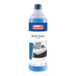 A blue bottle of Buzil Multi Clean G 430 Alkaline Intensive All-Purpose Cleaner is displayed, with a label featuring a red brand and a black and white image of a pristine room. This product, manufactured by BUZIL-WERK Wagner GmbH & Co. KG, is designed as an intensive cleaner to effectively remove stubborn dirt on alkali-resistant surfaces. The bottle comes with a matching blue cap.