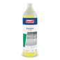 A 1-liter bottle of Buzil Perfekt G 440 Alkaline Intensive Power Cleaner Floor Cleaner from BUZIL-WERK Wagner GmbH & Co. KG is perfect for treating oil and grease-containing surfaces. The label combines blue, white, and green accents with a cleanroom image showing the pH value and usage symbols, and is sealed with a white cap.