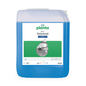 A 10-liter container with blue liquid branded as "Buzil Planta Buz® Universal P 910 Ecological Universal Cleaner" conveys a clean kitchen image and emphasizes its pH-neutral formula with 7. The brand name BUZIL-WERK Wagner GmbH & Co. KG is depicted below. This all-purpose cleaner is certified with the EU Ecolabel.