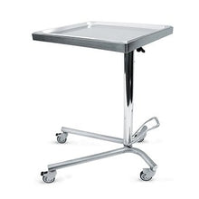 The Novocal operating table made of stainless steel features a swiveling, removable tray and is ideal for flexible use in the operating room or clinical area. Package: 1 piece.