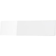A rectangular white ceramic tile with a glossy surface, photographed on a plain white background. Its smooth, reflective surface is reminiscent of the elegant design of the CWS front panel for Paradise toilet paper by CWS.