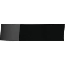 A rectangular, glossy black CWS front panel for Paradise toilet paper with a slightly angled left side, presented against a white background.