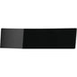 A rectangular, glossy black CWS front panel for Paradise toilet paper with a slightly angled left side, presented against a white background.