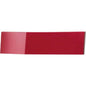 A glossy red CWS front panel for Paradise toilet paper by CWS with a slightly curved rectangular shape, photographed against a white background.