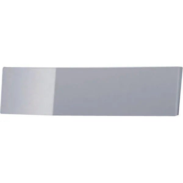 The CWS front panel for Paradise toilet paper is a rectangular, slightly curved panel by CWS, made of smooth, gray, reflective metal or plastic, depicted on a white background.