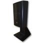 The Diversey IntelliCare Table Stand (1 piece) from Diversey Deutschland GmbH & Co. OHG features a sleek table design with a transparent front panel, which is ideal for securely holding automatic hand sanitizer dispensers on flat surfaces.