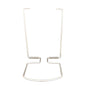 The arm lever for manual dispensers from Diversey Deutschland GmbH & Co. OHG is made of stainless steel, has a rectangular base, two curved vertical arms with hooks, and can be manually assembled for hygienic operation. Photo against a white background.