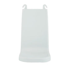 The IntelliCare drip tray from Diversey Deutschland GmbH & Co. OHG features a white plastic design with a smooth surface, a slightly inclined backrest, and two upper hooks for secure attachment, ensuring cleanliness and safety in various environments.