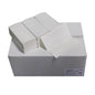 A carton (20 packs) of Diversey fold towels V-fold 2-ply, natural white, made from recycled paper, compatible with dispenser D1228913 - ideal for hygienic hand drying.