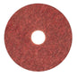 The Diversey Twister Pad TXP scrubbing pad for stone floors from Diversey Deutschland GmbH & Co. OHG is a red, round pad with Twister technology, textured surface, and central hole - ideal for maintaining stone floors; depicted from above on a white background.