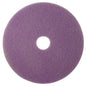 The Diversey Twister Pad purple, round, for the maintenance cleaning of coated hard floors, is a circular purple pad with a textured surface and central hole, depicted from above on a white background.