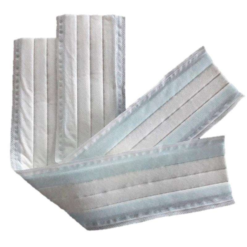 The TASKISUM Primed Mop from Diversey Deutschland GmbH & Co. OHG is a high-quality, pre-impregnated disposable microfiber mop (1 pack) designed for hygienic cleaning on white surfaces.