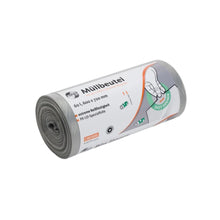 The DEISS First Plus Pcr garbage bag 60 liters, 34042 from EMIL DEISS KG (GmbH + Co.) is a roll of gray garbage bags made from LDPE material with "extra tear resistance". These climate-neutrally produced bags feature an easy-to-open design and have a capacity of 60 liters.