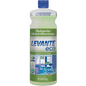 A bottle of Dr. Schnell LEVANTE ECO from DR.SCHNELL GmbH & Co. KGaA, with a green label and blue cap, shows images of a clean office. The highly concentrated formula is made from recycled plastic and ensures environmentally friendly cleaning.