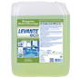 A 10-liter translucent container of Dr. Schnell LEVANTE ECO from DR.SCHNELL GmbH & Co. KGaA shows the green liquid inside. The German label displays product information and images of a clean office, highlighting the environmentally friendly application.