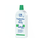 A bottle Dr. Becher Tropfmulden Rein Liquid Detergent with a green cap, label in German, suitable for white and colored fabrics, and Tropfmulden Rein technology