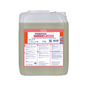 A 12 kg transparent plastic container with a handle, filled with Dr. Schnell Perotex CF 3000 dishwashing detergent from DR.SCHNELL GmbH & Co. KGaA. The white-red label shows blue product information and application instructions for hard water.