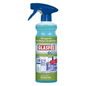 A 500 ml spray bottle with Dr. Schnell GlasFee Eco from DR.SCHNELL GmbH & Co. KGaA ensures residue-free cleaning. The green bottle with a blue spray cap featuring a house symbol and German text emphasizes its function as a ready-to-use, ecological quick cleaner for surfaces.