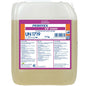 A 12 kg white plastic container with a handle labeled "Dr. Schnell PEROTEX CF 2000 Chlorine-Free Dish Cleaner" by DR.SCHNELL GmbH & Co. KGaA is characterized by strong lime-binding capacity and is equipped with product and safety information and a barcode on the front side.