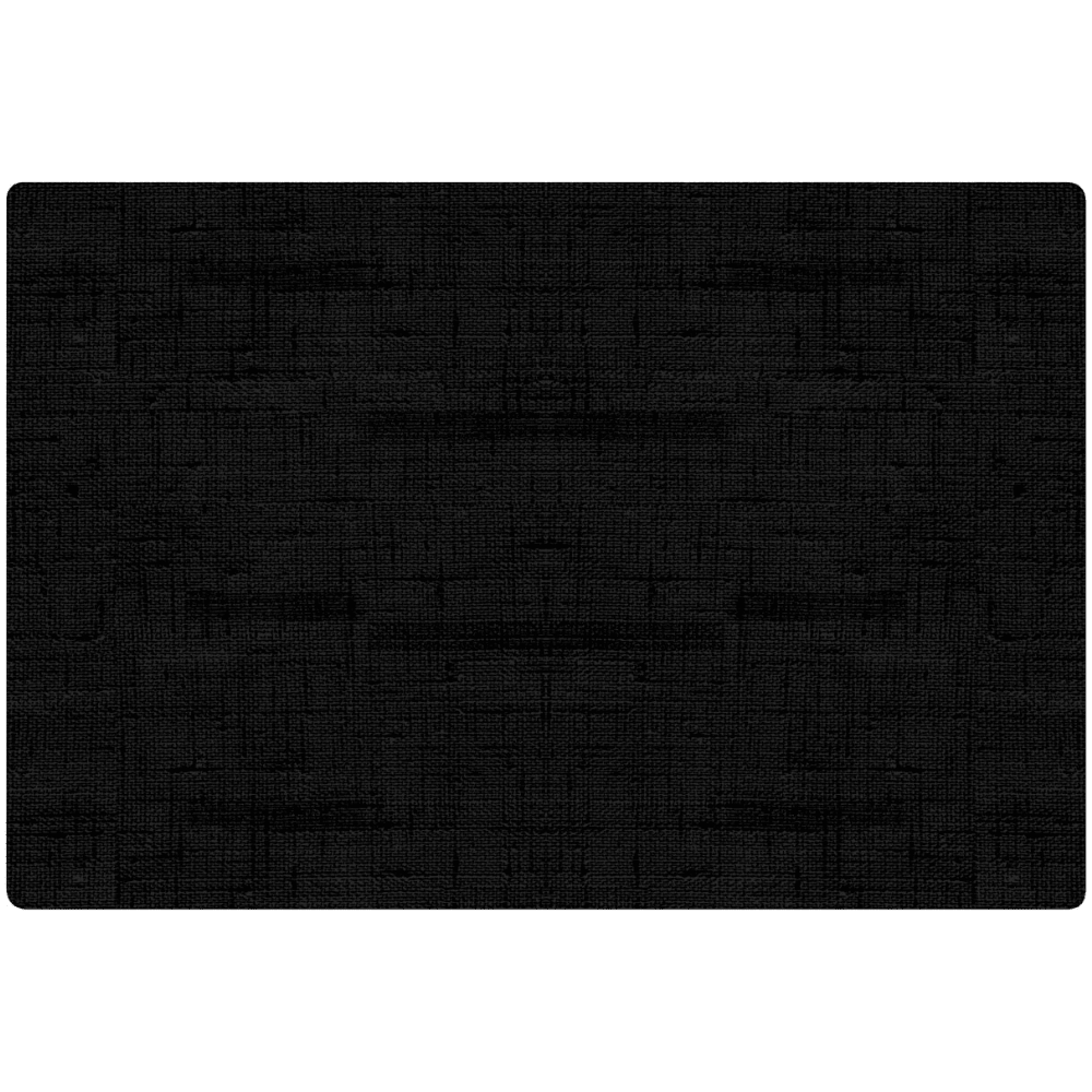 The Duni silicone placemat from Duni GmbH consists of a black textured rectangle with a subtle woven pattern that resembles fabric or a textile surface, making it both stylish and easy to care for on any dining table. It comes in a pack of six, each measuring 30 x 45 cm.