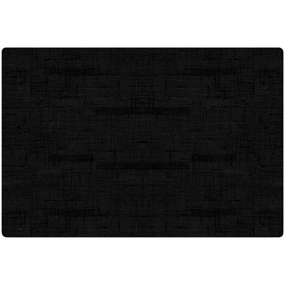 The Duni silicone placemat from Duni GmbH consists of a black textured rectangle with a subtle woven pattern that resembles fabric or a textile surface, making it both stylish and easy to care for on any dining table. It comes in a pack of six, each measuring 30 x 45 cm.
