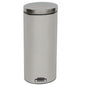 The Novocal pedal bin made of corrosion-resistant chrome steel with a closed lid and foot pedal allows for hygienic, hands-free opening; includes inner bin, 1 piece per package.