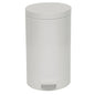 The Novocal pedal bin (1 piece) is a round, white pedal bin with a closed steel lid and a foot pedal made of painted sheet steel, depicted on a white background.