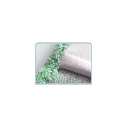 Close-up of the Arcora RUNNER GREEN - FC WITHOUT COVER from Arcora International GmbH. The light green, textured fabric has a soft, shaggy border and a quilted white edge, highlighting the material and construction in detail.