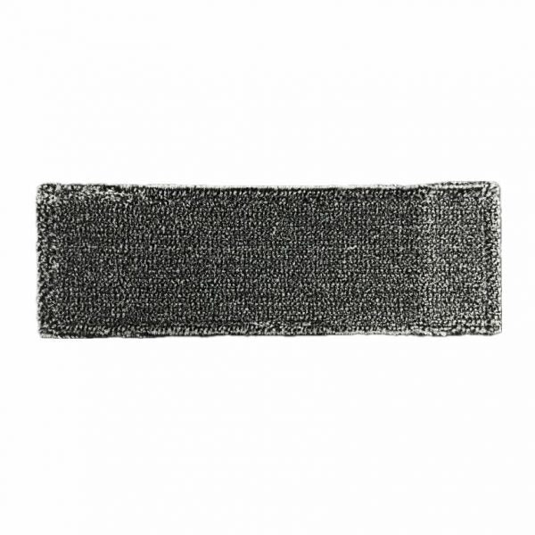 The dark gray Arcora Excellent Scrub-Hedgehog 2.0 Fc-Mop Gray Hedgehog Bristle with color coding from Arcora International GmbH lies flat and is ideal for efficient floor cleaning with its textured surface and neatly processed edges.