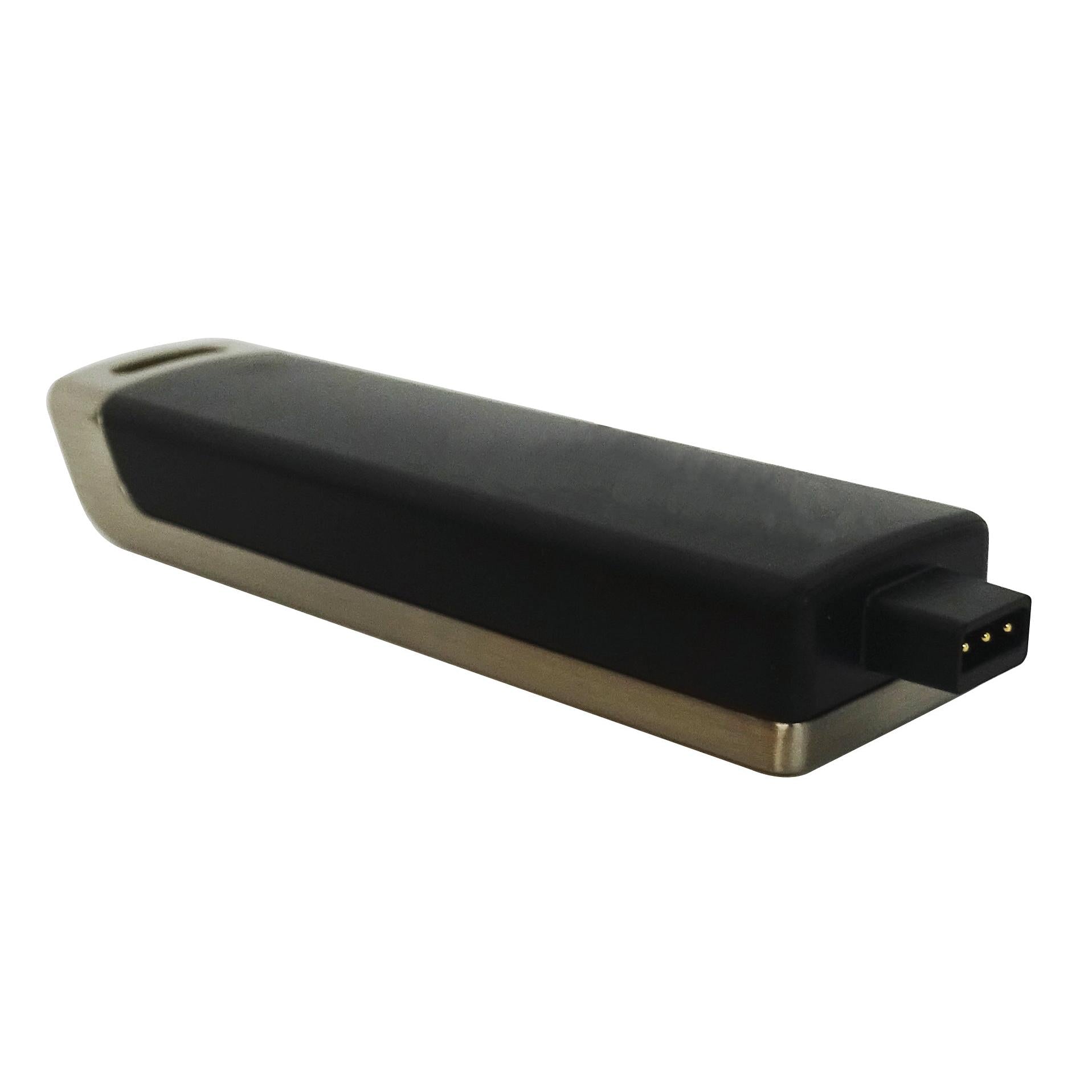 The Novocal manager key for the electronic combination lock is a rectangular, black-metallic device with a small plug and two golden contacts—ideal as a MasterKey for opening and closing. Package: 1 piece.