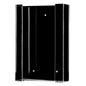 The AMPri disposable glove dispenser for 3 boxes (258 x 392 x 96 mm) is a transparent, milky acrylic glove dispenser holder TRIO with two side walls, a flat back, and three screw holes for wall mounting. Shown empty on a plain white background.