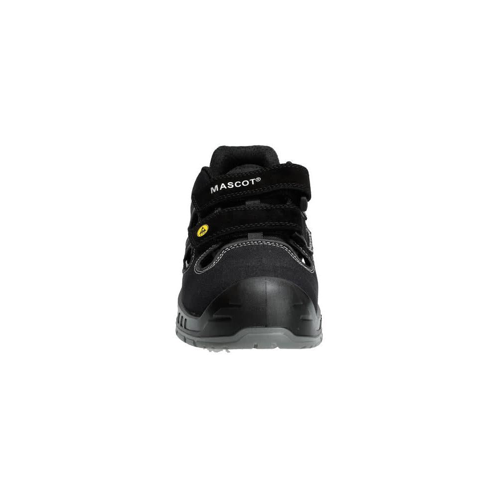 Safety sandals S1P, Velcro safety sandals S1P safety shoes, black/silver