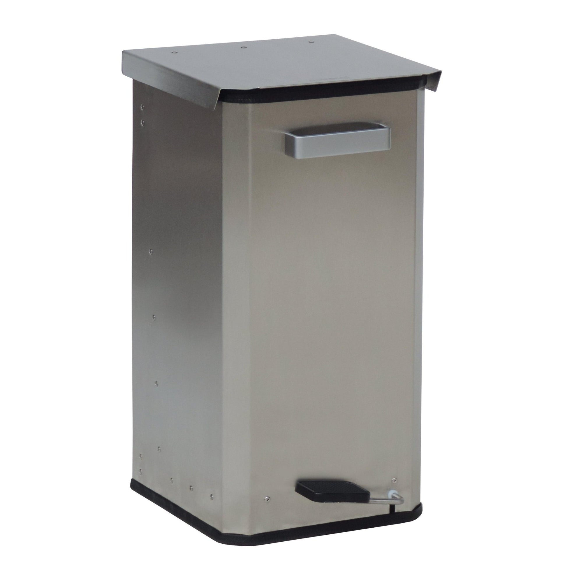 The Novocal Closed Waste Collector made of stainless steel (40 L) with a pedal mechanism is ideal for modern households. The elegant design with a black pedal and front handle fits perfectly in any environment. Packaging: 1 piece.