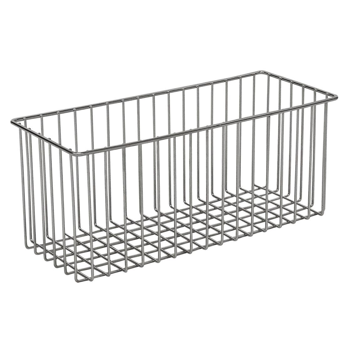 The Novocal stainless steel grid basket (including mounting material) is ideal for cabinet organization. The simple grid design is presented on a white background. The package contains 1 piece.