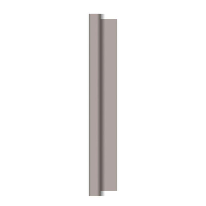 The Dunicel tablecloth rolls (1.18 m x 25 m) from Duni GmbH are a versatile gray tablecloth roll with a vertical, rectangular design and central groove – ideal for large events and modern table decorations – depicted on a white background.