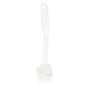 The Haug Bürsten KG SINK BRUSH RECTANGULAR features a white, rectangular brush head made of Nylon 6.6 (ø 0.40 mm, medium), a robust plastic design, and a long handle with a hanging hole (240 x 40 x 22 mm).