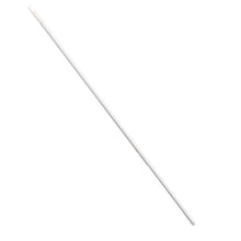 A single Haug Bürsten KG Haug telescopic handle, metal, white (1 piece) is depicted diagonally on a plain white background, oriented from bottom left to top right.