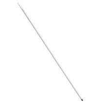 A white, cylindrical TELESCOPIC HANDLE STEEL TUBE (ø 25/21mm, extendable to 2000mm) from Haug Bürsten KG is photographed against a plain white background.