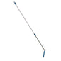 The TELESCOPIC HANDLE, STEEL TUBE WHITE WITH ANGLE JOINT, EXT. 2000MM from Haug Bürsten KG is a long-handled cleaning tool with an adjustable steel handle and angled joint - perfect for reaching and cleaning narrow or hard-to-reach areas.