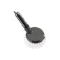 A black-grey dish brush from Haug Bürsten KG, with a white REPLACEMENT HEAD ROUND with PBT Ø0.35MM medium for Art. 15090/15190/15390 and an angled handle with hanging hole, ideal as a cleaning tool for your kitchen.
