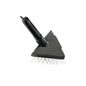Black cleaning brush made of plastic by Haug Bürsten KG with triangular REPLACEMENT HEAD TRIANGLE PBT Ø0.35MM MEDIUM (for 15090/15190/15390), with angled handle and white bristles. Pictured on a solid white background.
