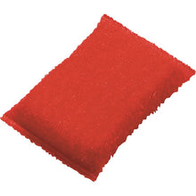 The Haug Bürsten KG ABRASIVE SPONGE, SMALL, PP, HARD (130x85x30mm) is a red, rectangular kitchen sponge with a textured scrubbing surface, made from polypropylene for efficient cleaning. Slightly rounded edges; unused; on sales card.