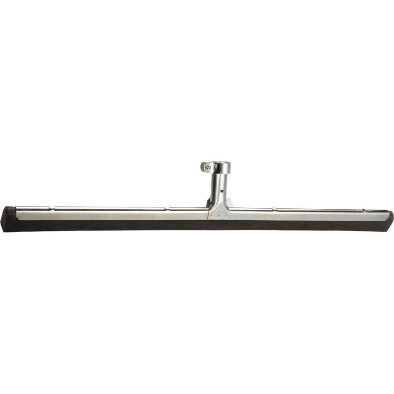 The WATER SQUEEGEE, CELL FOAM, METAL, 550X20X25MM from Haug Bürsten KG is a metal floor wiper with a straight black rubber blade and central holder - ideal as a cleaning tool for surface cleaning.
