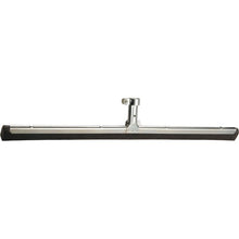 The WATER SQUEEGEE, CELL FOAM, METAL, 550X20X25MM from Haug Bürsten KG is a metal floor wiper with a straight black rubber blade and central holder - ideal as a cleaning tool for surface cleaning.