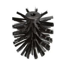 The Haug Bürsten KG WC REPLACEMENT BRUSH HEAD, BLACK PBT BLACK ø 0.40, ø 78 MM is a cylindrical black replacement brush head with stiff bristles for effective cleaning or scrubbing.